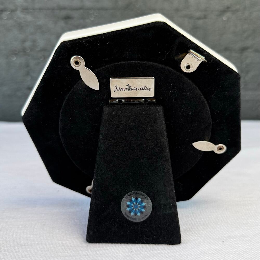 Jonathan Adler Charade Studded Octagonal Mini Picture Frame White Porcelain - Picture 3 of 3
